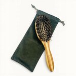 BROSSE A CHEVEUX OVALE BOIS POIL DE SANGLIER MIXTE RAYEE11