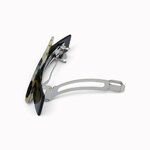 Barrette à cheveux Constance écaille foncée, vue de profil