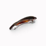 Barrette à cheveux Aurore onyx et vison, vue de dos