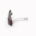 Barrette à cheveux Aurore onyx et vison, vue de profil