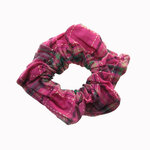 Chouchou cheveux ecossais fuchsia