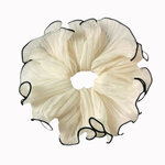 Chouchou cheveux plisse blanc 17cm