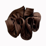 Chouchou cheveux satin marron