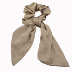 Chouchou cheveux satine beige