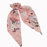 Chouchou cheveux foulard rose