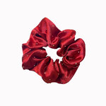 Chouchou cheveux satine rouge avec brillant