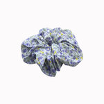 Chouchou cheveux fleurs violet jaune