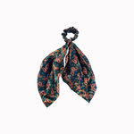 Chouchou foulard vert motif cachemire 2