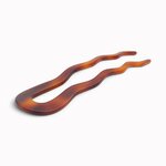 Épingle à chignon ondulée 10 cm vison - vue de côté