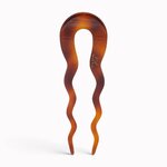 Épingle à chignon ondulée 10 cm vison - verso