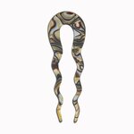 Épingle à chignon ondulée 10 cm onyx - verso
