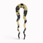 Épingle à chignon ondulée 10 cm écaille claire - verso