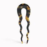 Épingle à chignon ondulée 10 cm écaille foncée - verso