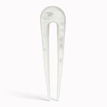Épingle à chignon arrondie 11 cm blanc nacré