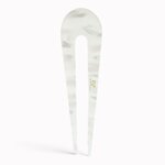 Épingle à chignon arrondie 11 cm blanc nacré - verso