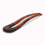 Épingle à chignon arrondie 11 cm vison - vue de côté