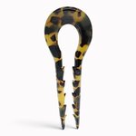 Grande épingle à cheveux crantée 13 cm écaille foncée
