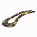 Grande épingle à cheveux crantée 13 cm écaille foncée - vue de côté