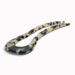 Grande épingle à cheveux crantée 13 cm écaille claire - vue de côté