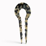 Grande épingle à cheveux crantée 13 cm écaille claire - verso