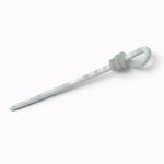 Pic à cheveux boucle torsadée 17,5 cm blanc nacré