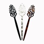Pic à cheveux motif baroque 16,5 cm - les 3 coloris
