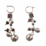 Boucles doreilles bois et perles (1)