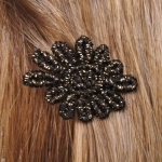 barrette cheveux fleur noire