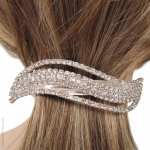 barette pour cheveux strass vague