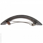 barrette pour cheveux noire effet tissu