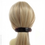 barrette cheveux arrondie écaille