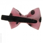 barrette cheveux noeud rose