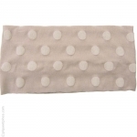 Bandeau cheveux beige pois crème