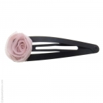 Barrette à cheveux fleur rose