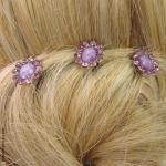 épingles cheveux fleurs lilas