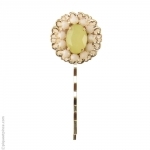 Barrette jaune et or