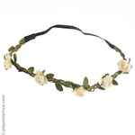 headband petites fleurs blanc écru copie