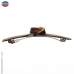 Barrette cheveux noeud marron