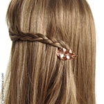 barrette coiffure tresse couleur bronze