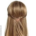 barrette coiffure tressée couleur bronze