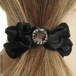 élastique cheveux noir et strass