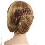 barrette pailletée cheveux bruns