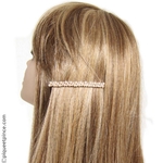 barrette cheveux mariage or, perles et strass