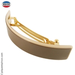 Barrette taupe cheveux épais fabrication Française