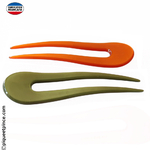 Pic à cheveux fabrication Française orange ou vert