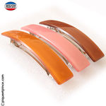 Barrette cheveux orange, rose ou marron made in France