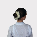 chouchou cheveux en mousseline plissée