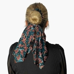 chouchou-foulard-vert-motif-cachemire