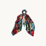chouchou-foulard-feuilles-turquoise-rouge