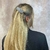 barrette clic clac strass argent et feutrine 4